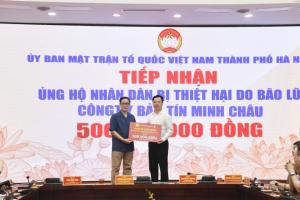 Bảo tín Minh Châu ủng hộ 760 triệu đồng hỗ trợ đồng bào bị thiệt hại do bão lũ