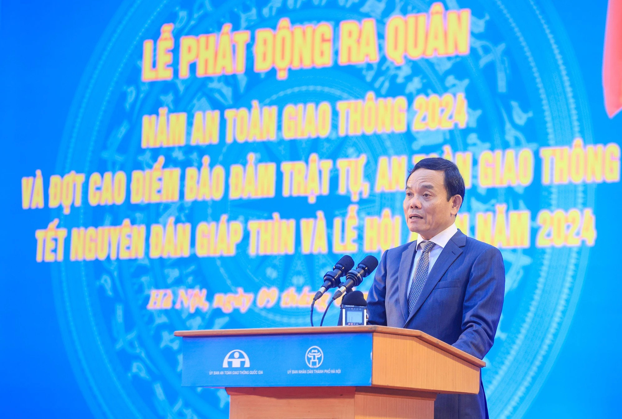 Phó Thủ tướng Trần Lưu Quang phát động năm an toàn giao thông 2024